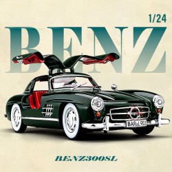 Метална кола Mercedes 300 SL - 1/24 мащаб
