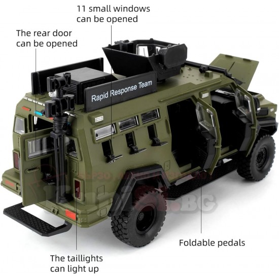 Метален военен джип - 1:24 мащаб