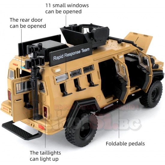 Метален военен джип - 1:24 мащаб