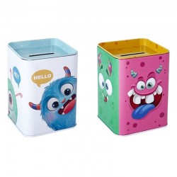 Метална касичка за деца  - Весели чудовища