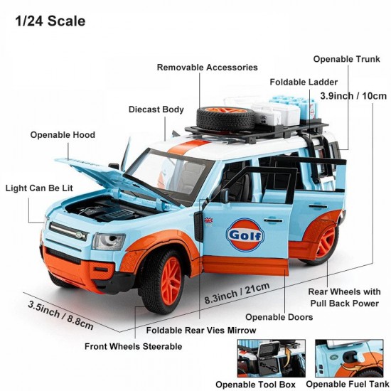 Метална кола 1:18 - Land Rover Defender