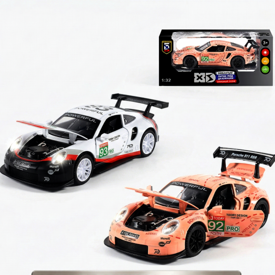 Метална състезателна кола Porsche 911 RSR –1:32