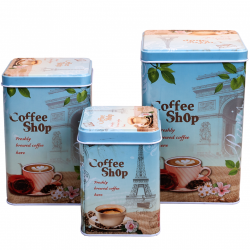 Метална кутия за кафе с капак