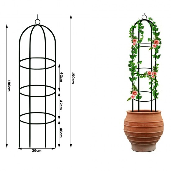 Метална стойка за увивни цветя