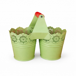 Двойна метална кашпа за цветя