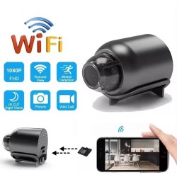 Безжична мини камера за наблюдение - черна