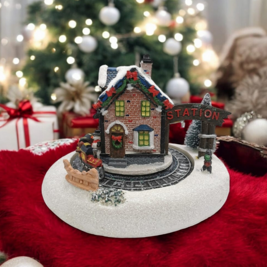 Коледно влакче с релси