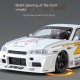 Метална кола Nissan Skyline GT-R R34, 1:24, Със звук