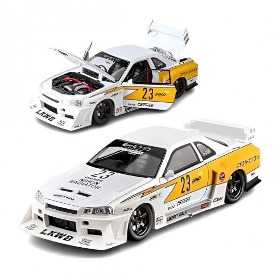 Метална кола Nissan Skyline GT-R R34, 1:24, Със звук