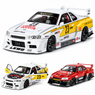 Метална кола Nissan Skyline GT-R R34, 1:24, Със звук