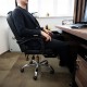 Офис стол с подложка за крака Malatec, черен