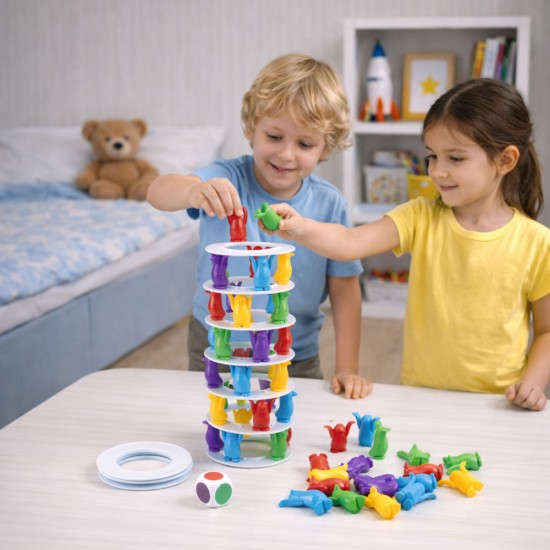 Пингвини върху кула – игра за баланс