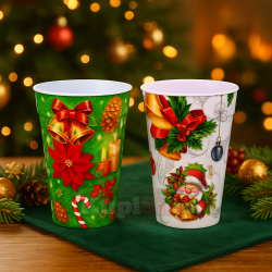 Пластмасови Коледни чаши