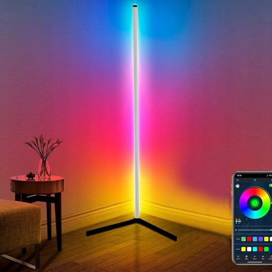 Ъглова RGB LED лампа за под 150 см