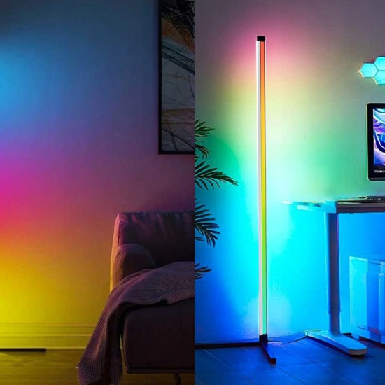 Ъглова RGB LED лампа за под 150 см