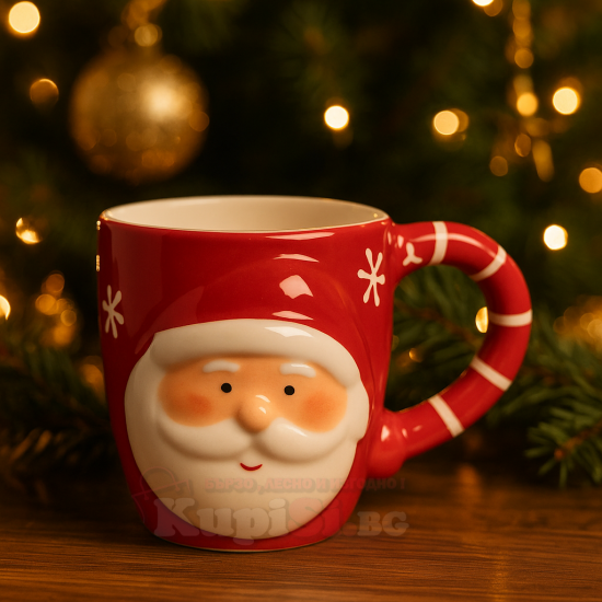 Порцеланова чаша с формата на Дядо Коледа