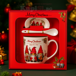 Порцеланова Коледна чаша Merry Christmas 