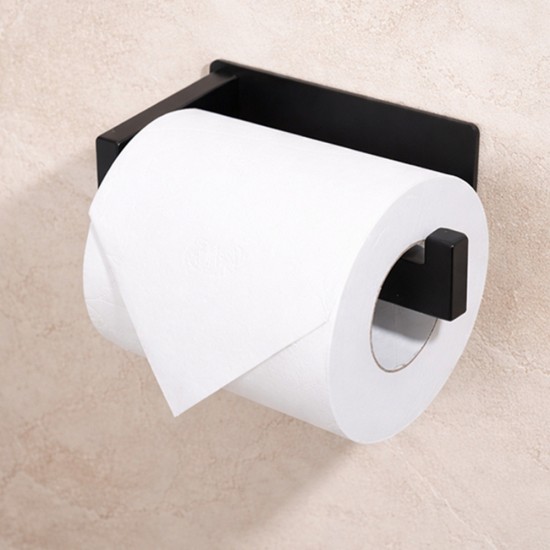 Поставка за тоалетна хартия без пробиване – черна