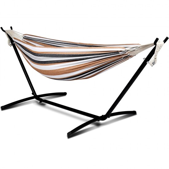 Двуместен хамак за градина – Уютен модел с калъф (200х150 см)