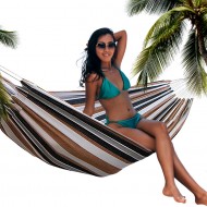 Двуместен хамак за градина – Уютен модел с калъф (200х150 см)