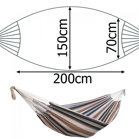 Двуместен хамак за градина – Уютен модел с калъф (200х150 см)