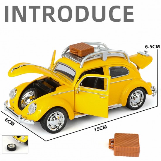 Ретро метална количка - Volkswagen Beetle