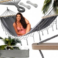 Сив Бохо хамак – Стил и комфорт (200х100 см)