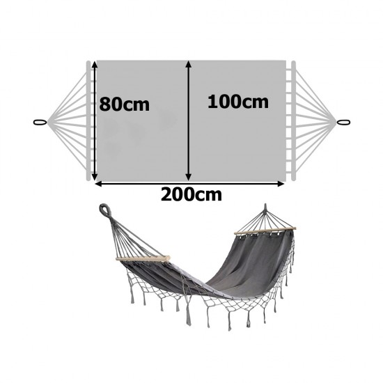 Сив Бохо хамак – Стил и комфорт (200х100 см)