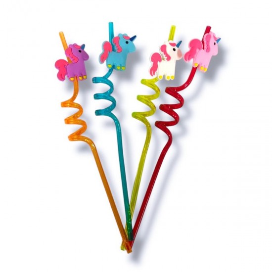 Парти сламки Еднорог - 4 бр.