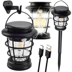 Соларна къмпинг лампа с USB-C и датчик за движение