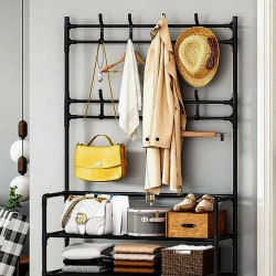 Метална етажерка за обувки със закачалка Метална етажерка за обувки със закачалка