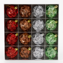 Коледни топки за украса 4 цвята