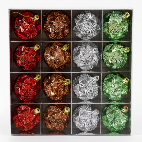 Коледни топки за украса 4 цвята