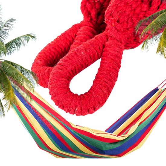 Туристически двоен хамак XXL – Раиран модел 200х150 см