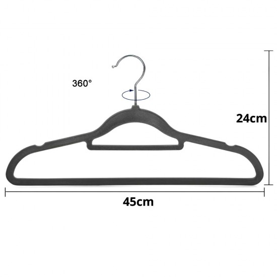 Велурени закачалки за дрехи - 20 броя