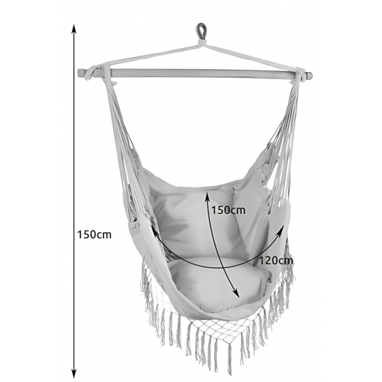 Висящ стол - хамак с 2 възглавници