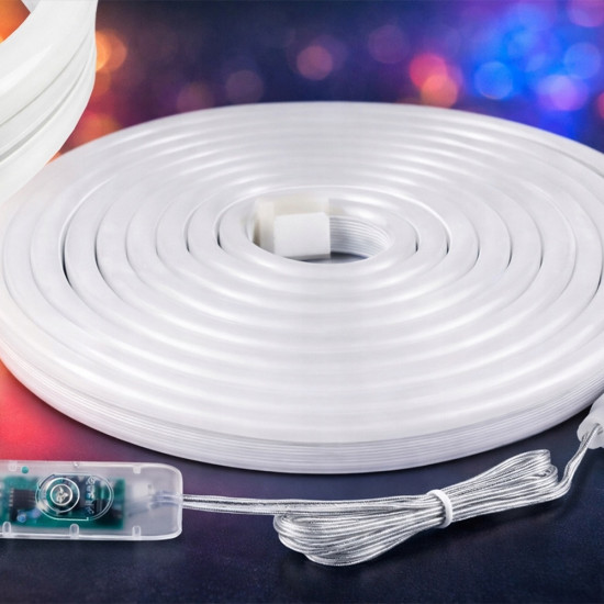 Гъвкава неонова RGB LED лента 10 м с Bluetooth и дистанционно