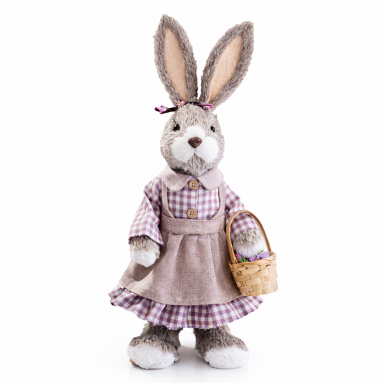 Декоративен великденски заек с кошница