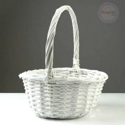 Бъла плетена Великденска кошница