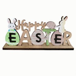 Дървена украса HAPPY EASTER