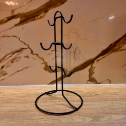 Метална стойка за чаши - Черен цвят Метална стойка за чаши - Черен цвят