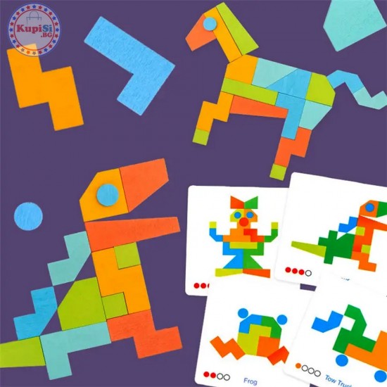 Образователен дървен пъзел Wisdom Puzzle