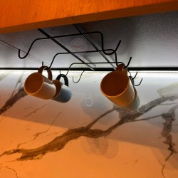 Метална поставка за чаши - Черен цвят Метална поставка за чаши - Черен цвят