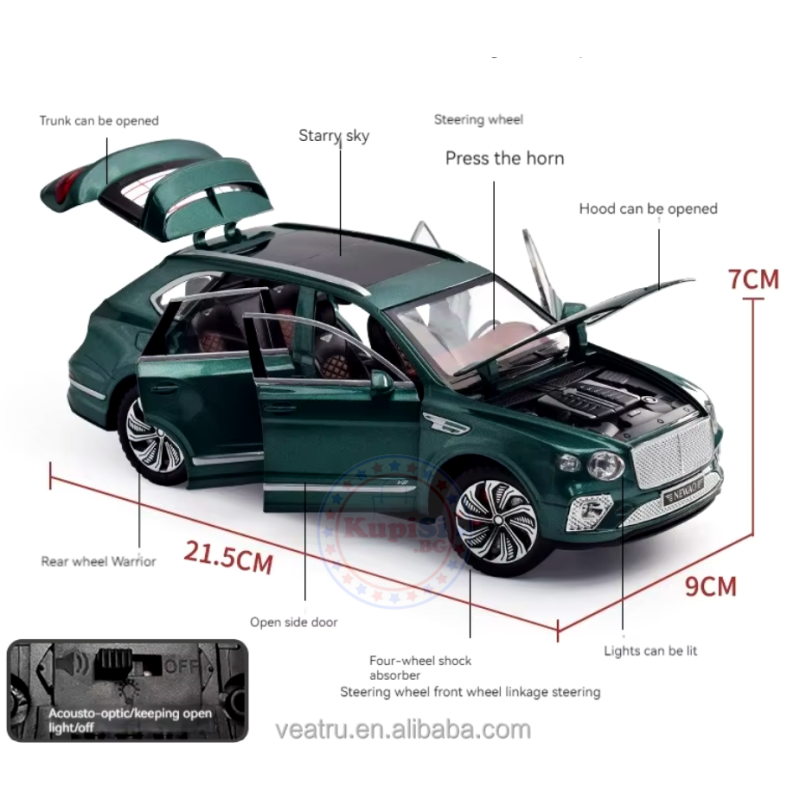 Метална кола Bentley Bentayga 1:24