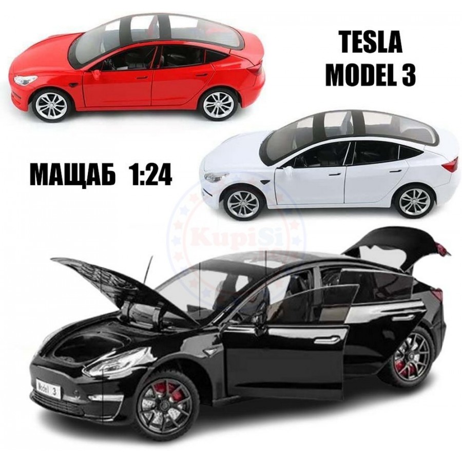 Метална кола Tesla Model 3 