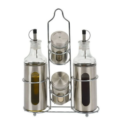 Оливерник от 4 части стъкло с инокс