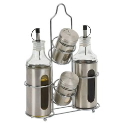 Оливерник от 4 части стъкло с инокс