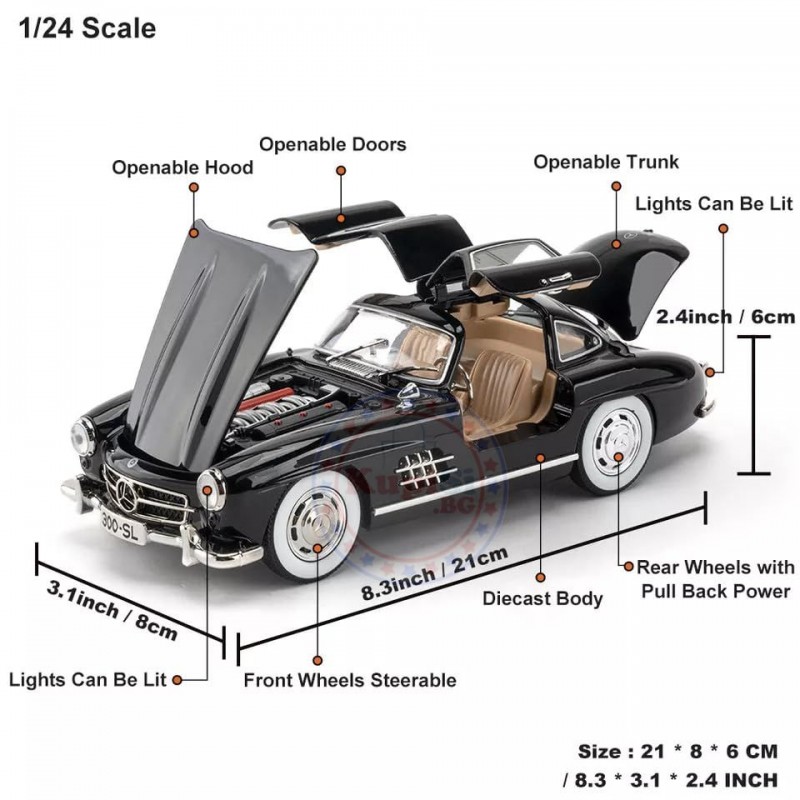 Метална кола Mercedes 300 SL