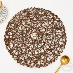 Кръгли плетени подложки за маса