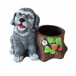 Керамична саксия куче